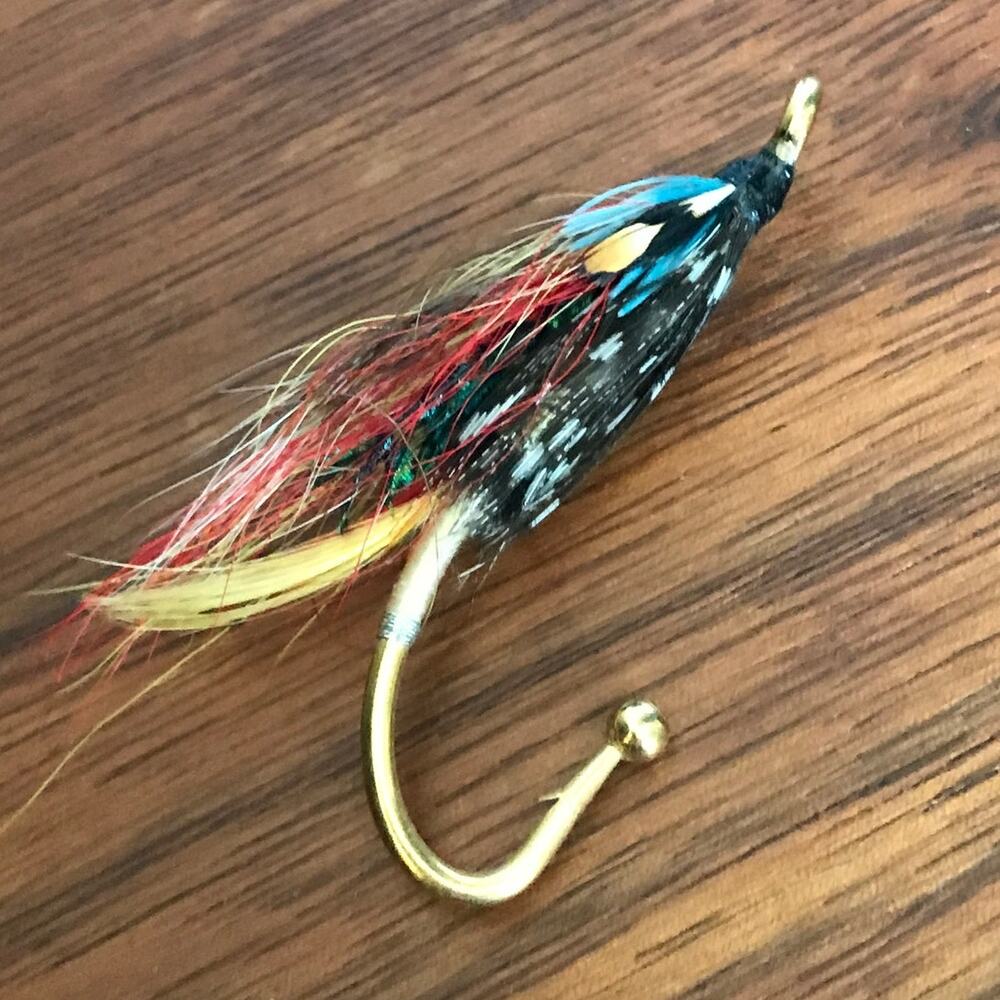 Classic Fully Dressed Salmon Fly Fishing Brooch, Pin, Lapel Pin